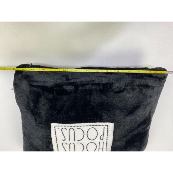 2x Rae Dunn Hocus Pocus Black Feather Filled Throw Pillow Bundle Lot of 2 - Picture 7 of 9